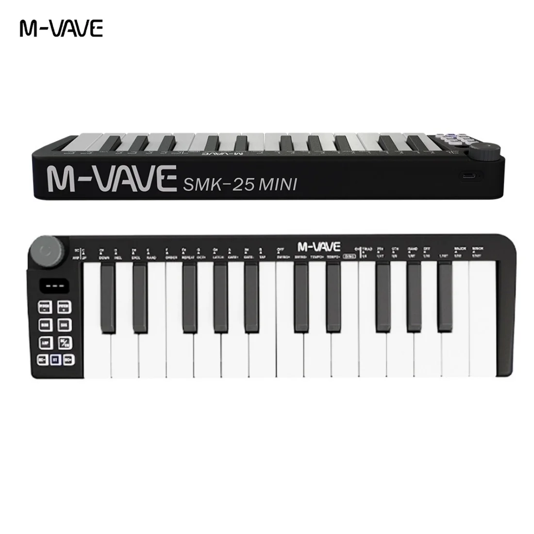 M-WAVE SMK-25 II MIDIキーボード M-VAVE SMK-25 II MIDI Control Keyboard Mini USB Pad 25 Key Usb