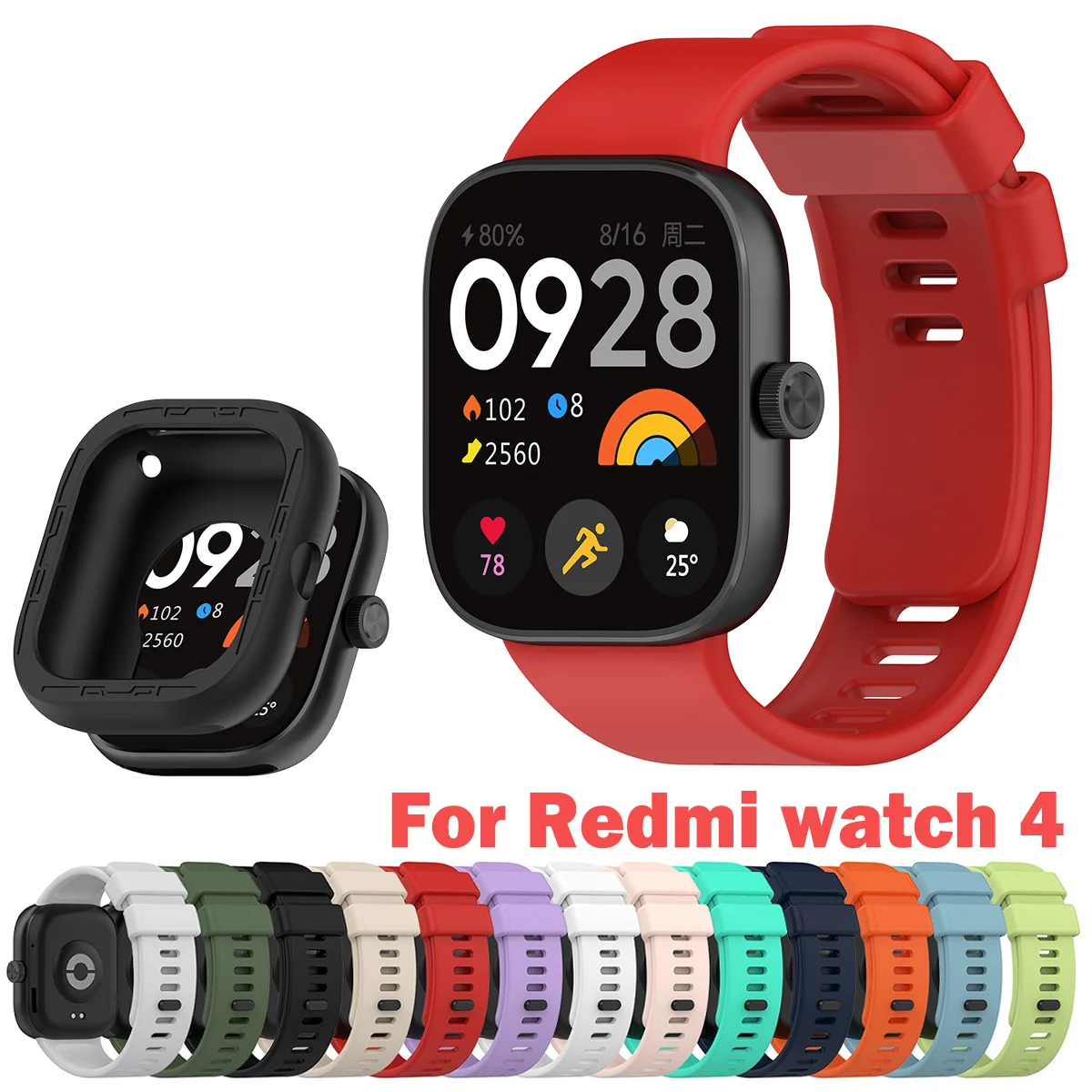 

Silicone Band Strap Bracelet Replacement For Redmi Watch 4 Wristband for Redmi watch4 Liquid silicone cover Case Sport Watchband