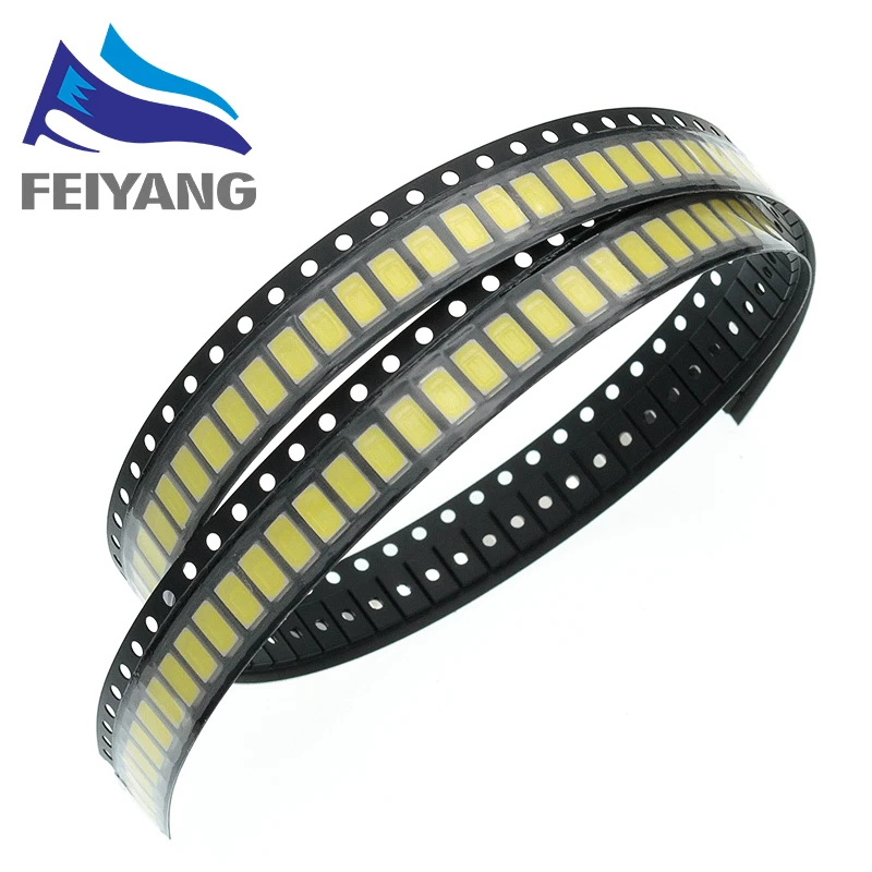 LED Diode 100pcs 5630/5730 CW/WW 0.5W 150Ma 50-55lm 6500K White Light SMD 5730 5630 5730 diodes (3.2~3.4V)