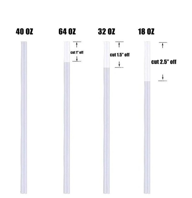 Airboat 8Pack Replacement Straws for Stanley 40oz 30oz 20oz 14oz Tumbler, Reusable Clear Straws Compatible with Stanley Adventure Quencher Travel Mug