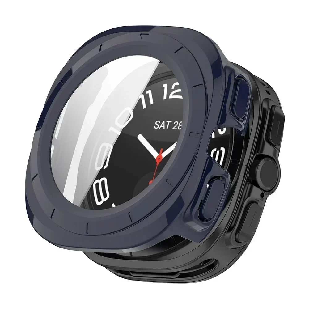 Ultra-Durable Tempered Glass Screen Protector & Bumper Cover for Samsung Galaxy Watch 7 Ultra