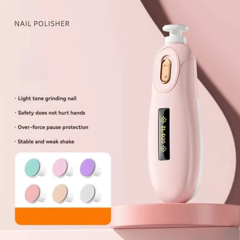 Efficient Electric Baby Nail Trimmer Safety 6 Grinding Heads Baby Nail Grinder Child's Silent Newborn Nail Clippers Infants