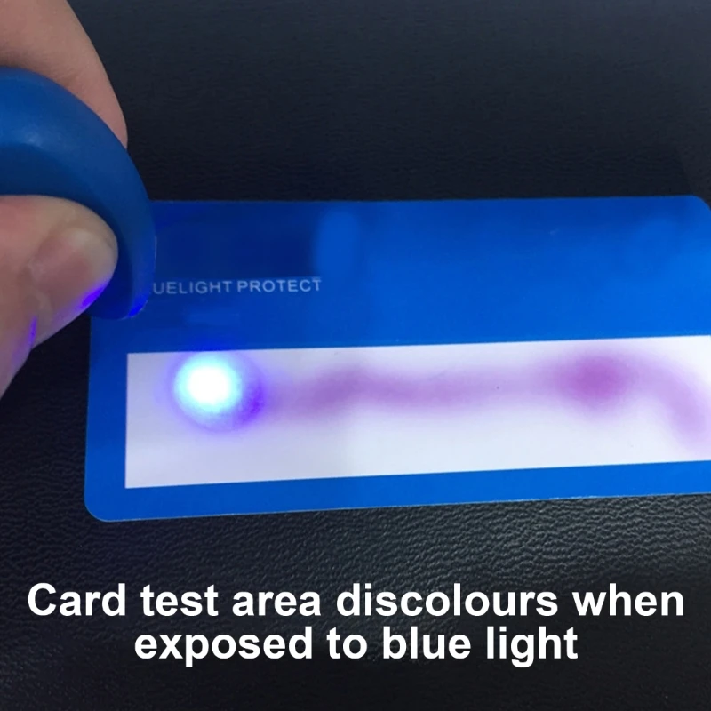 Blue Light Test Cards 50JC Anti-Blue Light Test Cards Light Computer Glasses UV Testers BlueRays Detection