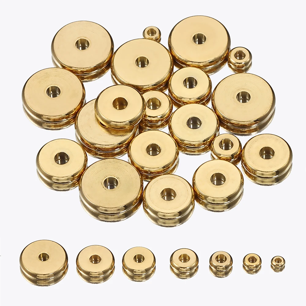 100 Perline Distanziali Tonde In Acciaio Inox 304, 6mm, Foro 2mm, Colore Oro – Per Gioielli Fai Da Te - 4