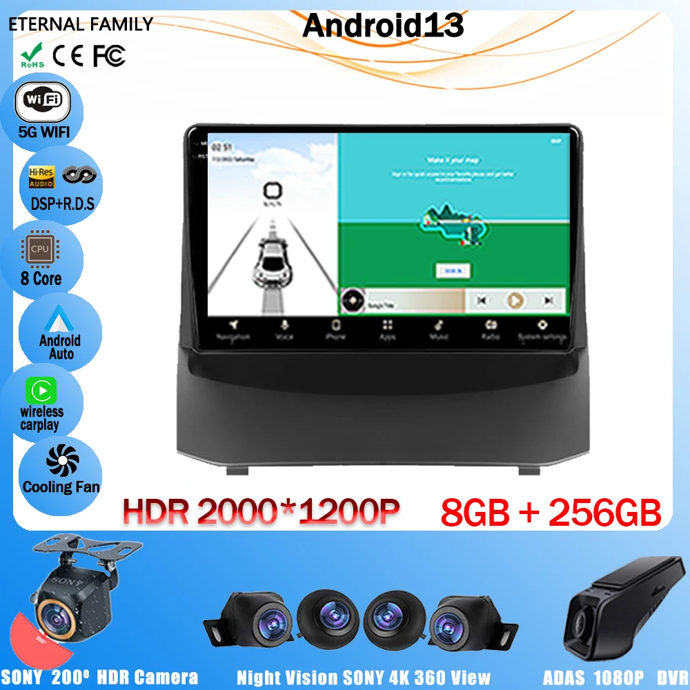 7862 Android Per Ford Fiesta Mk 6 2009 - 2018 Autoradio Video Lettore Multimediale Navigazione Gps Carplay Wifi 4G Autoradio Stereo