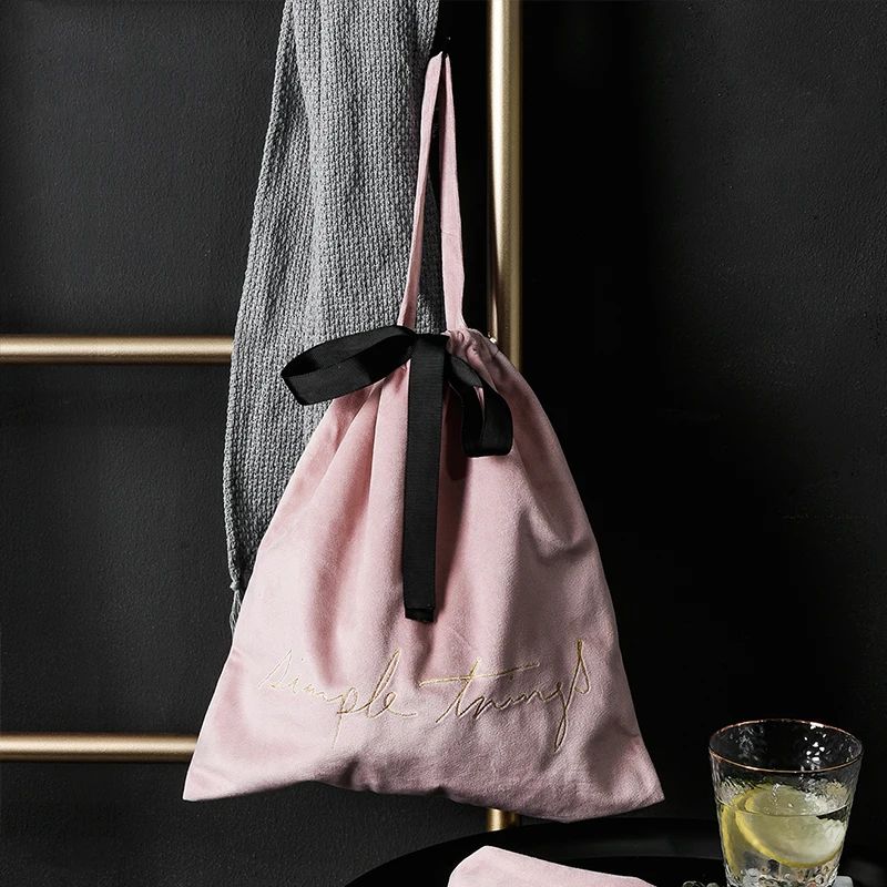 

Скандинавская бархатная Портативная сумка для хранения с лучом, карманная сумка для хранения роскошных мелочей, косметичка для домашнего хранения