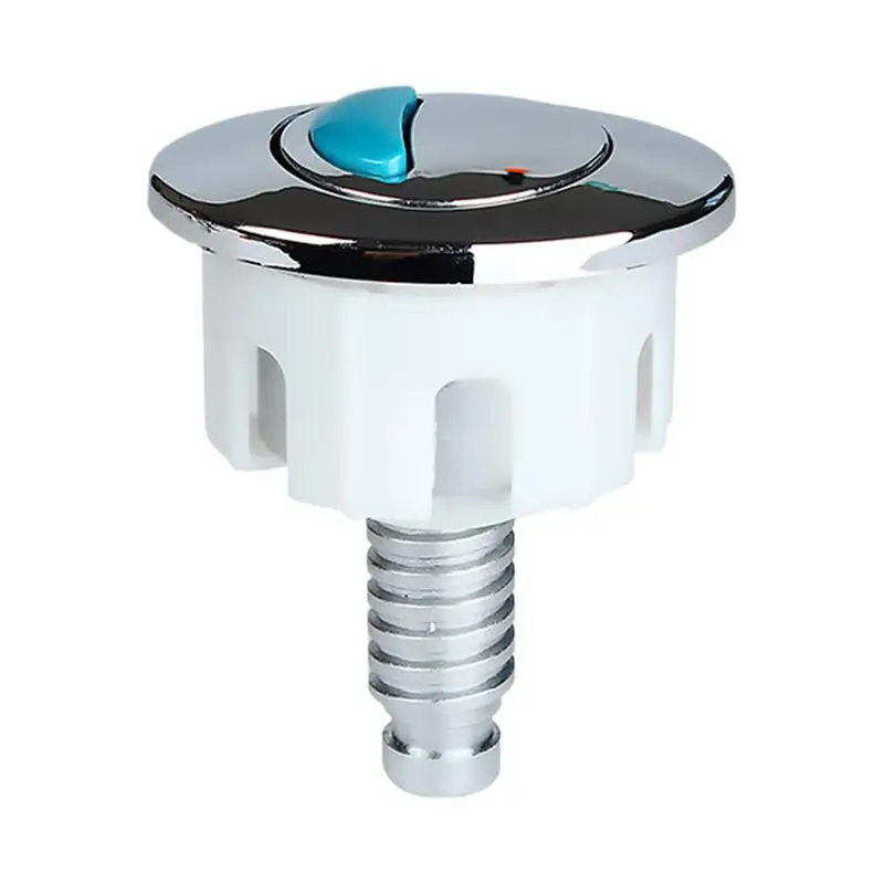 Toilet Button Pusher Round Toilet Flushing Button Double Push Rustproof Replacement Wire Control Bathroom