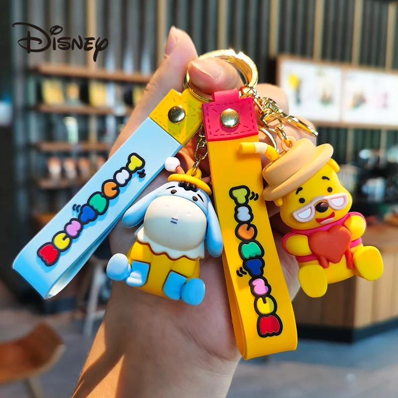 

Disney Cartoon Winnie Keychain Anime Action Figures Winnie The Pooh Cute Keyring Cartoon Decoration PVC Children Birthday Gifts