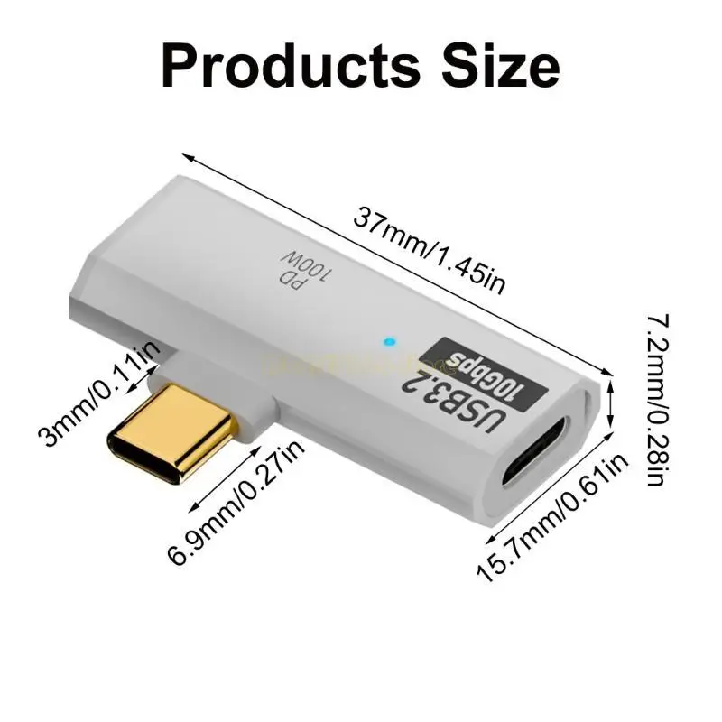 F62C USB C 어댑터, USB C OTG 및 충전기 어댑터, 100W 충전, OTG 기능, 전문가용 10Gbps 속도