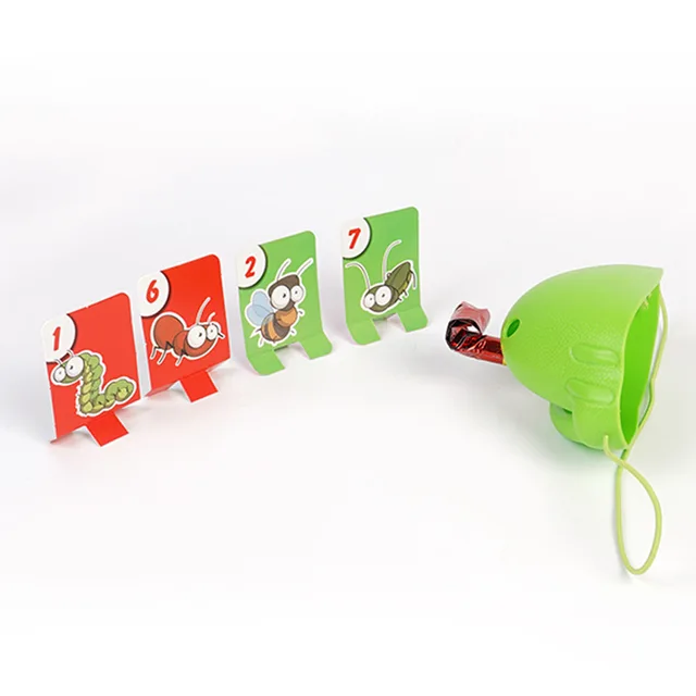 1 Set Chameleon Lizard Mask Wagging Tongue Lick Cards Board Game for Children Family Party Toys Novelty Funny Desktop Game Toys 4