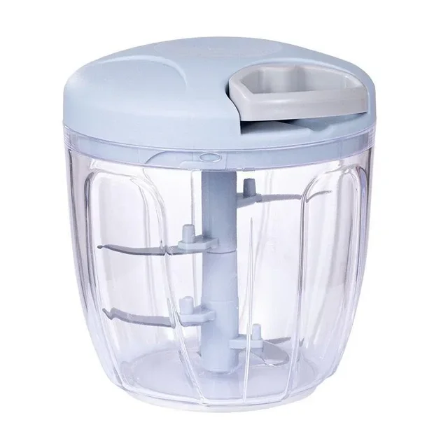 500/900ML Manual Pull Food Chopper,Hand Pull String Garlic Chopper for Kitchen,Small Food Processor with Stainless Steel Blades 9