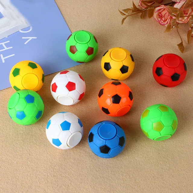 12pcs/Pack Fingertip Gyro Spinner Ball Mini Fidget Anti Stress Toys Kids Game Colorful Hand Soccer Stress Relief Toy For Adults 5