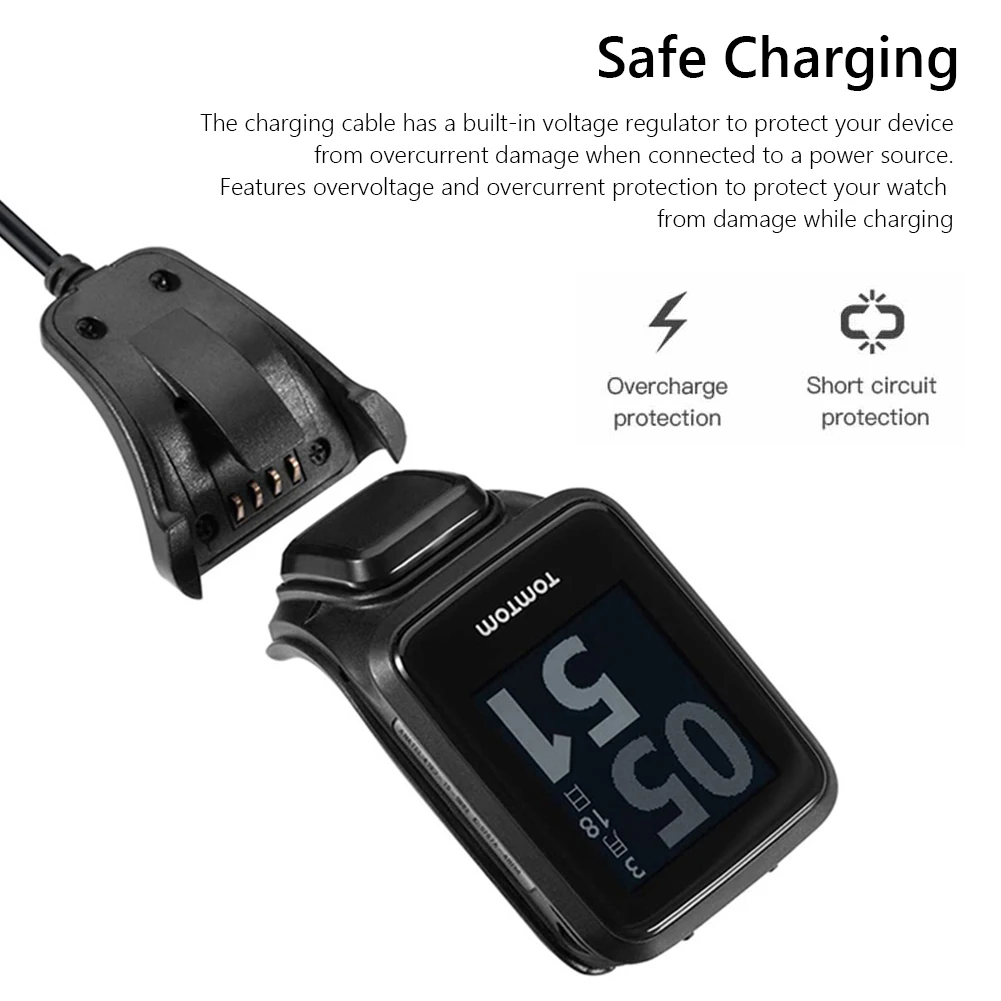 Cabo de Dados Usb Relógio Inteligente Carregadores Cabo para Tomtom Faísca Corredor Série Relógio Inteligente Carregadores Doca Berço Adaptador para Tomtom - Image 4