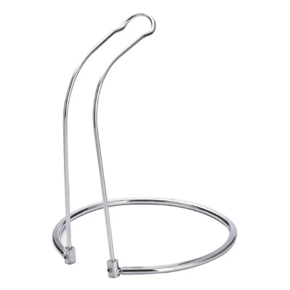 

1pc Fishing Reel Rack Holder Fishing Spinner Reel Display Stand Support Silver 17x13.5cm Curved Hook No Slip Fishing Accessories