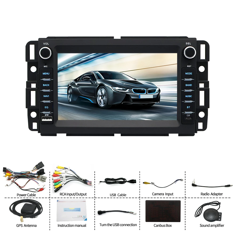 Autoradio Android da 7 pollici per GMC dal 2008 al 2012, CarPlay wireless, Android Auto, GPS, navigazione, Bluetooth, controllo al volante - Image 6