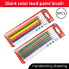 6pc black wood fluorescent color pencil writing drawing drawing pencil 1