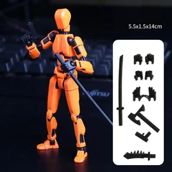 UNGH Multi-Jointed Movable Robot Action Figure - 3D Printed Full Body Toy (Orange)