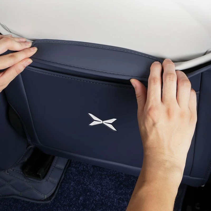 Leather Car B-pillar Seat Back Rear Anti Kick Pad Protective Mat Cover For Xpeng G6 XiaoPeng