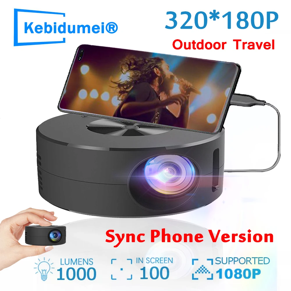 🤩 Mini Vidéoprojecteur Portable 4K orientable à 180°