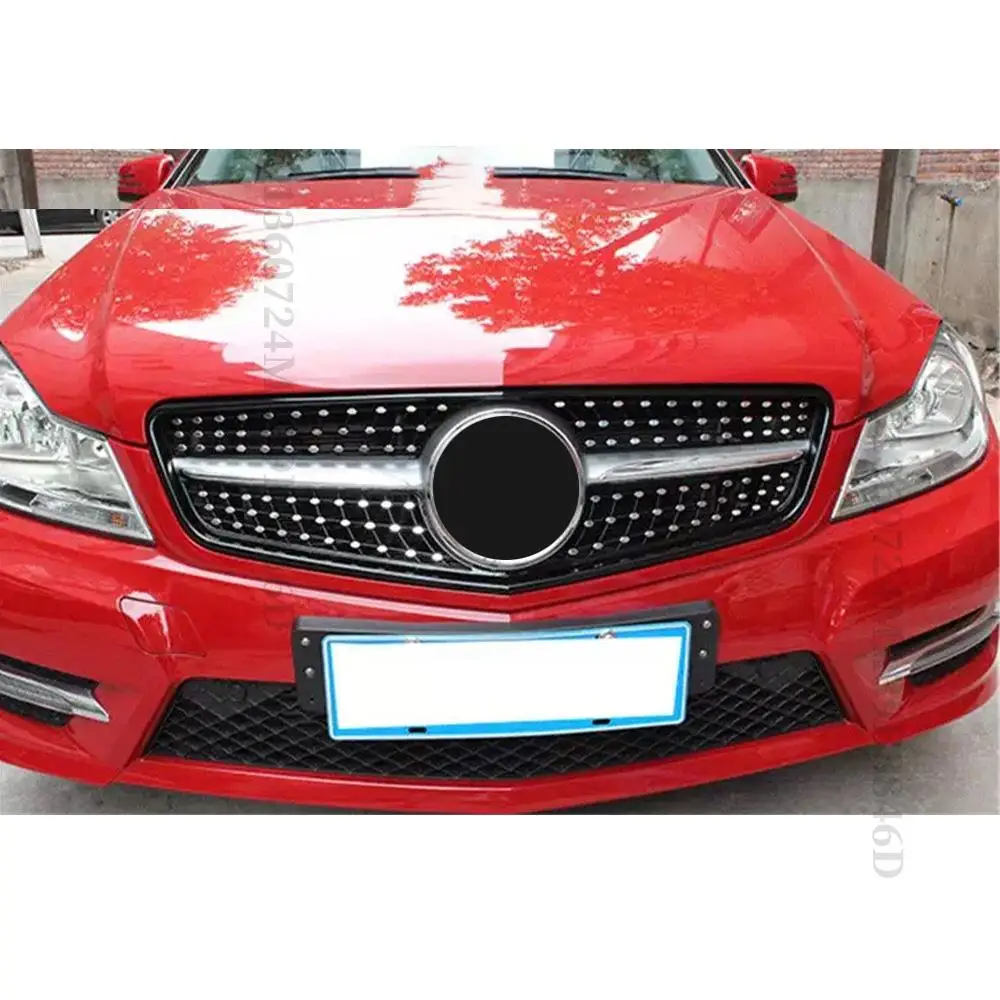 Griglia Paraurti Anteriore Per Mercedes Classe CLS X218 2012-2014 AMG Diamond Pre-Facelift – ABS Verniciato, Senza Emblema