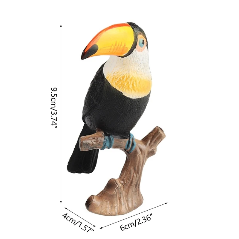 Realistic Toucan Toy Model Bird Animal Figure Solid Figurine Kids BagFillers 6
