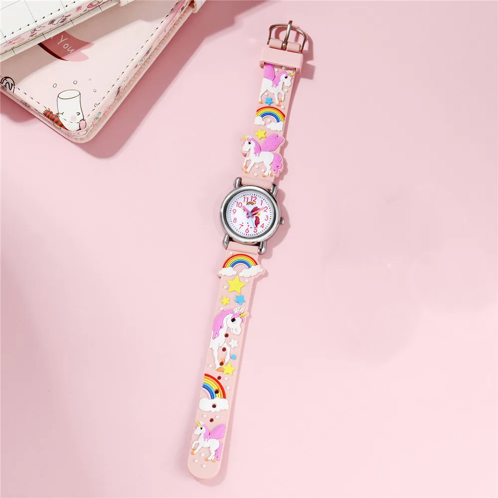 New Style CHILDREN'S Watch Love Rainbow Pony Kid Quartz Watch Plastic Strap 6