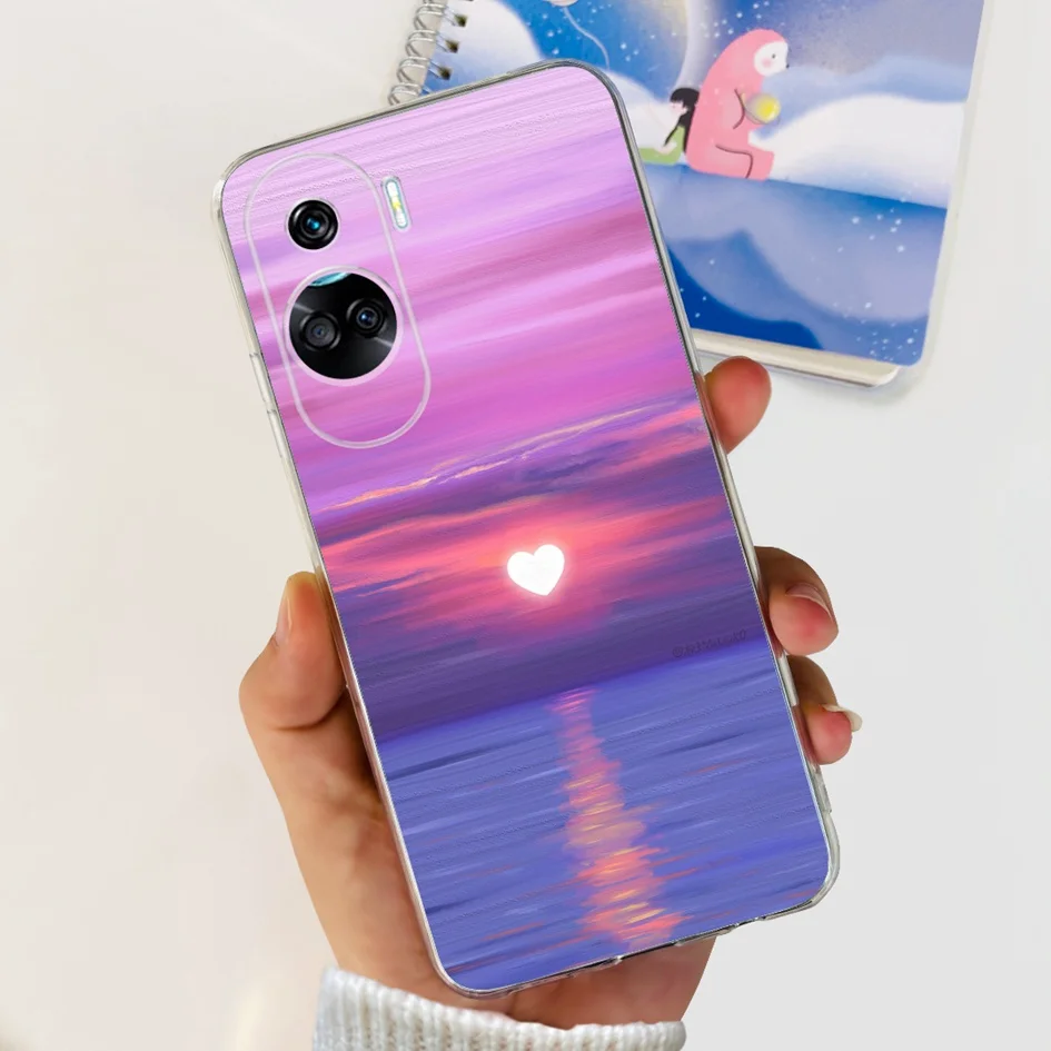 Stylish Pattern Soft Silicone Clear Back Cover