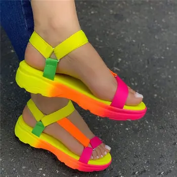 Beach Shoes Woman 2024 Summer Sandals Woman Non-slip Casual Multicolor Shoes Fashion Solid Open Toe Sandals Comfortable - Image 6