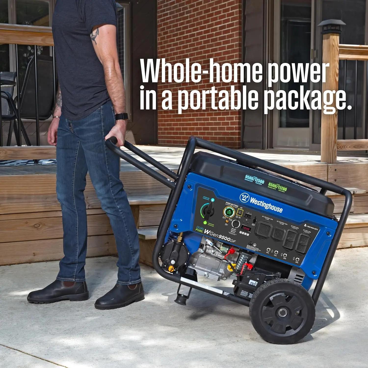 12500Watt Dual Fuel Portable Generator 2