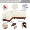L Shape Corner Outdoor Sofa Cover Waterproof Rattan Corner Furniture Cover V Shape Sofa Table Chair Protective Dust Covers 2