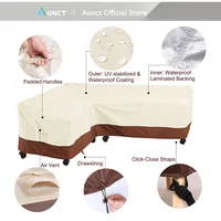 L Shape Corner Outdoor Sofa Cover Waterproof Rattan Corner Furniture Cover V Shape Sofa Table Chair Protective Dust Covers 2
