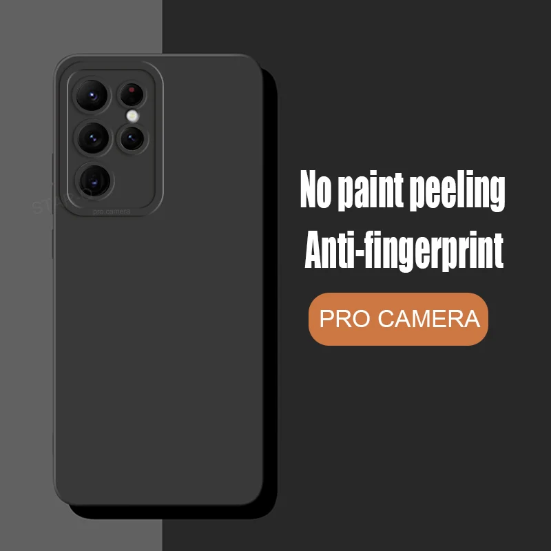 Matte Silicone Phone Case With Camera Protector For Samsung Series_voghion.com