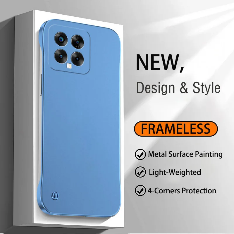 Ultra Thin Frameless Metal Surface Phone Case with Smooth Finish