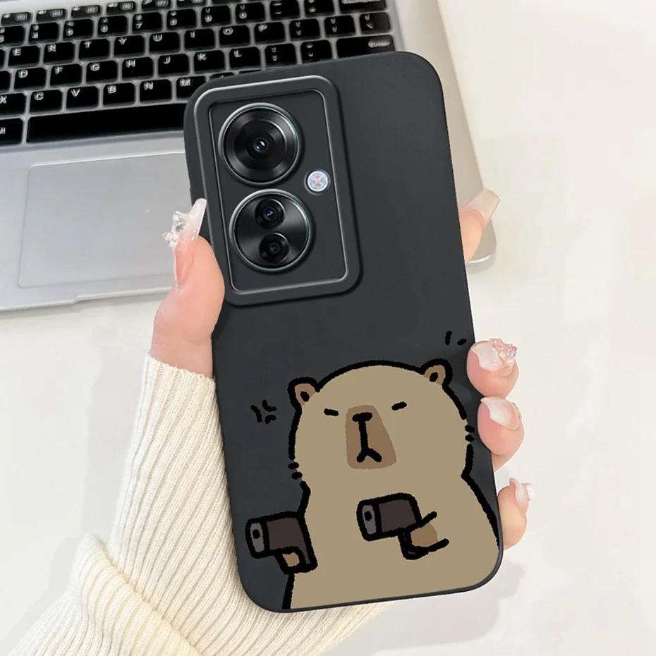 Stylish Painted Soft Silicone Back Cover - Lens Protective Case