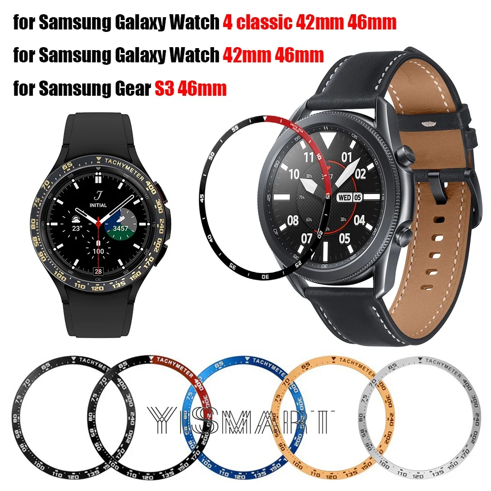 

Металлические кольца-ободки для Samsung Galaxy Watch 4 Classic, 46 мм, 42 мм, чехол для Samsung Galaxy Watch / Gear S3