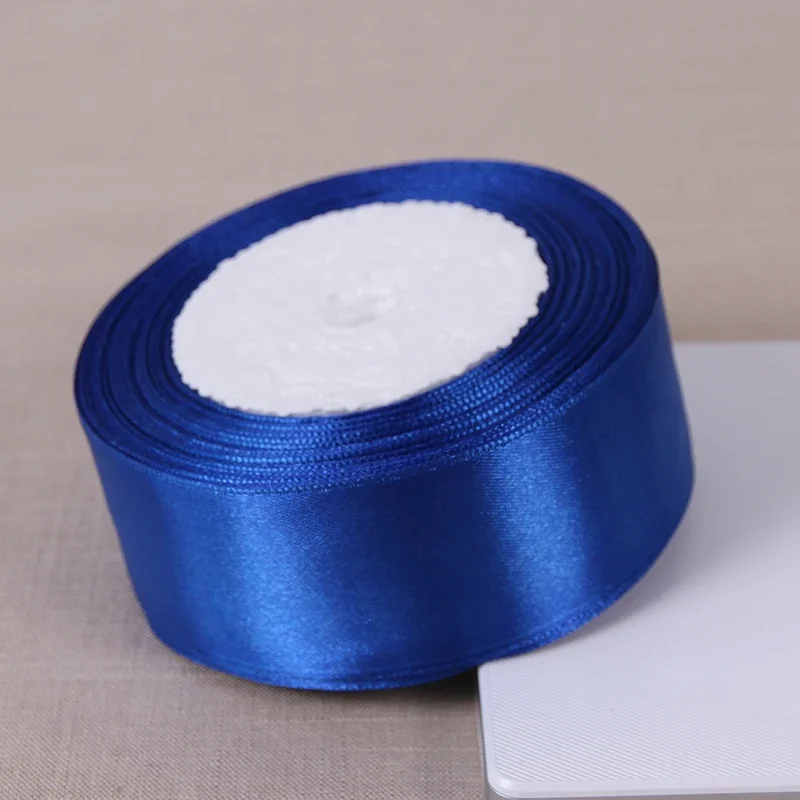 Royal Blue Satin Ribbon for Festive Decoration and Gift Wrapping