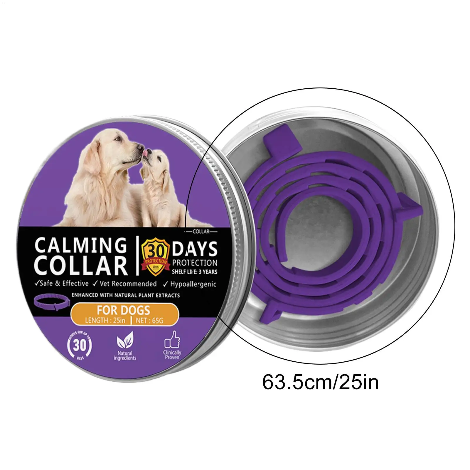 Calming Collar For Dog Flexible Waterproof Trainer 25in Calming Collar For Dog For Travel Stress Grooming Training Security