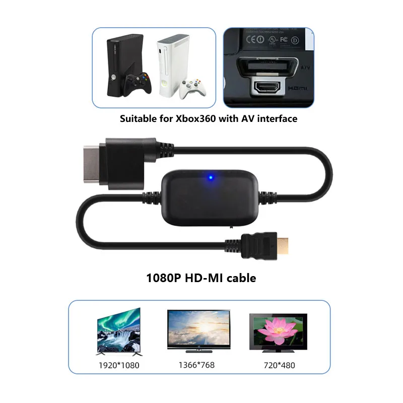 CABLE PERITEL / officiel / xbox 360 slim / rca composite / MICROSOFT