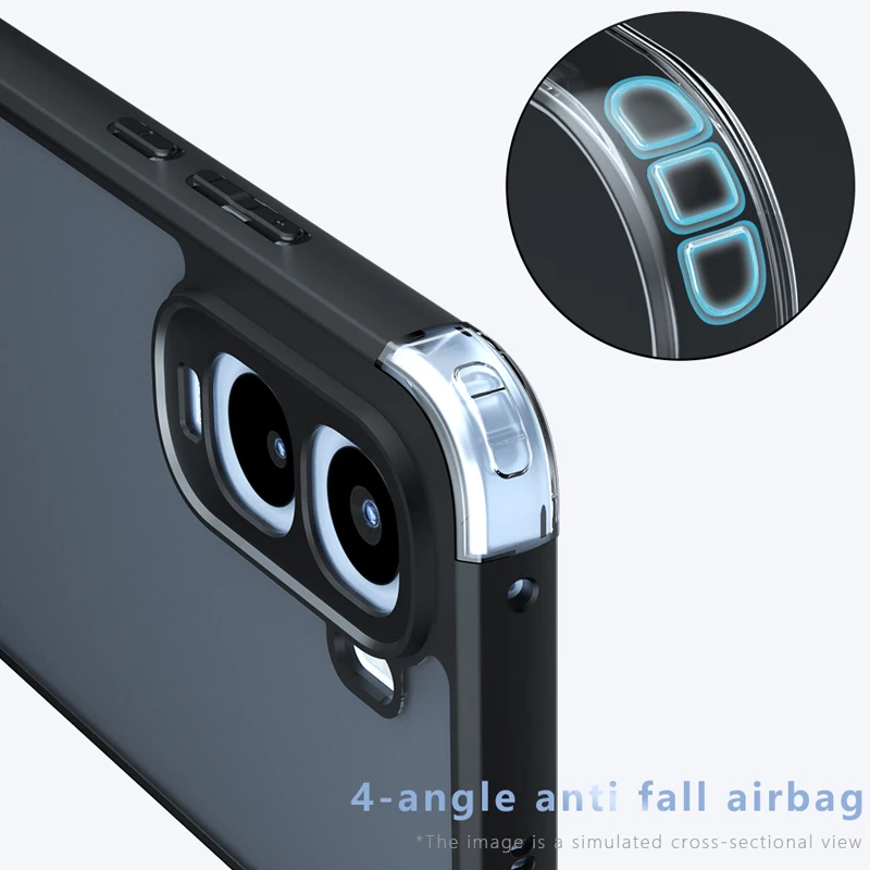 Enhanced Shockproof Anti-Fingerprint Matte Phone Case