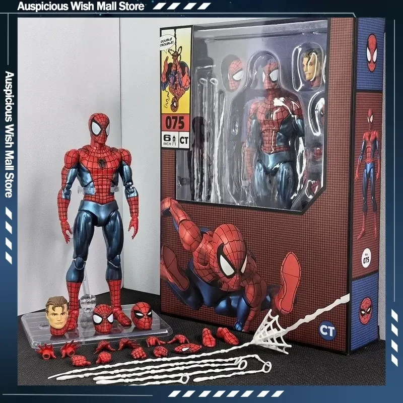 Genuine Ct Toys Spider-Man Mafex 075 Figure The Anazing Spiderman Comic Ver Mafex 185 Action Figure Figurine Model Toys Gift