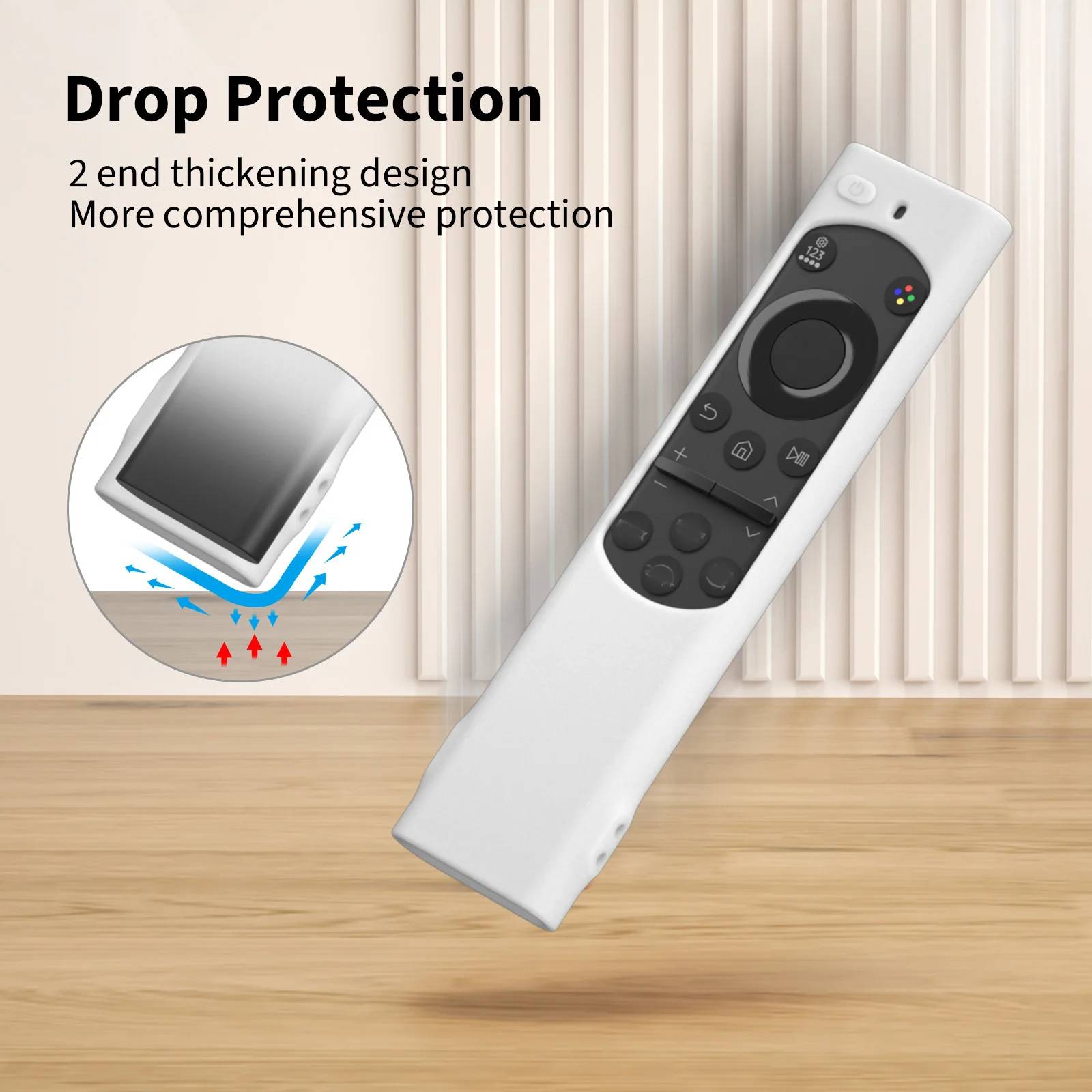 Silicone Remote Control Protective Cover for Samsung Smart TV Shockproof Controller Sleeve for TM2180E BN59-01385A RMCSPB1FP1