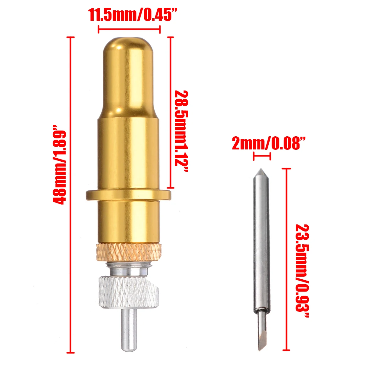 1pcs Gold Blade Holder + 5pcs 45 degree Blades for Vinyl Cutter Cutting Plotter Power Tools