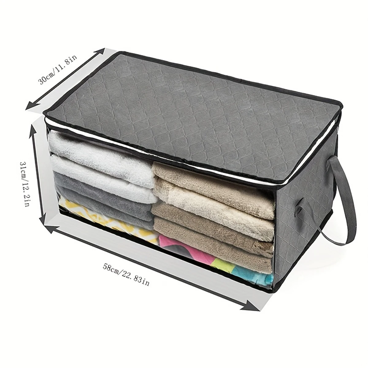 2Pcs Nonwoven Storage Box Foldable Storage Bag Outdoor Clothing Organizer Dust and Moisture Resistant 6