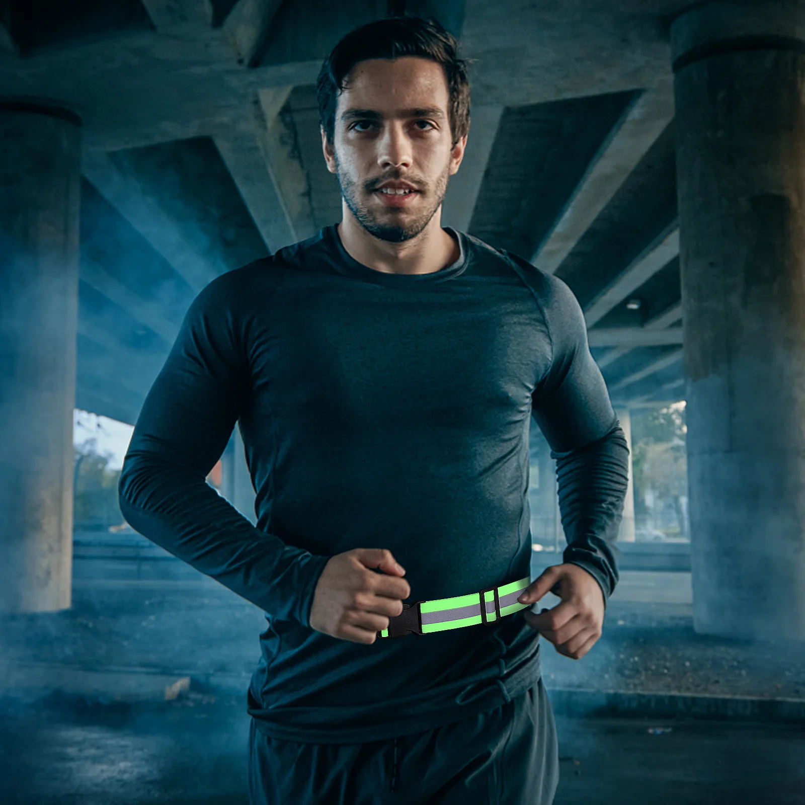 Belt Adjustable Reflective Belt Motorcycling for Green Reflective Glow for Men Walking Fluorescent Waistband Running reflective waist belt