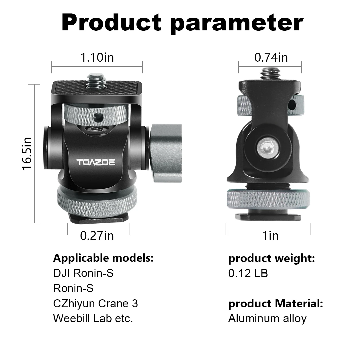 TOAZOE جهاز المراقبة الميدانية جبل حامل مع حذاء با...