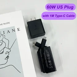 Original Samsung 60W USB - C Fast Charger with 5A Cable - Black 60W US 1M