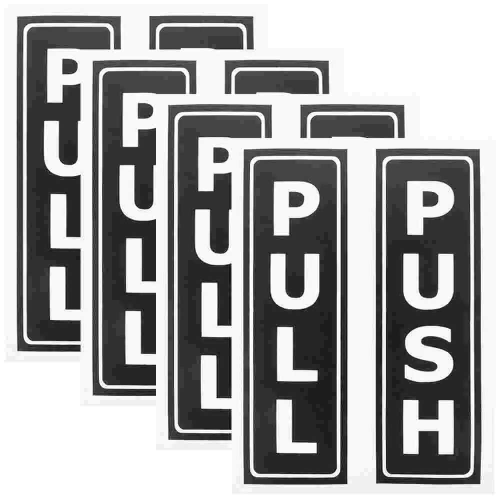 

8 Pcs Applique Sliding Door Logo Sticker Office Stickers Signs Pvc Pull Push
