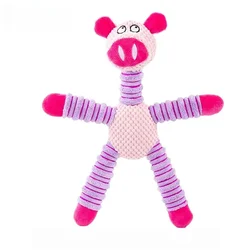 Plush Teething Chew Toy for Dogs - Cute Interactive Anxiety - Relief Playmate (Pig)