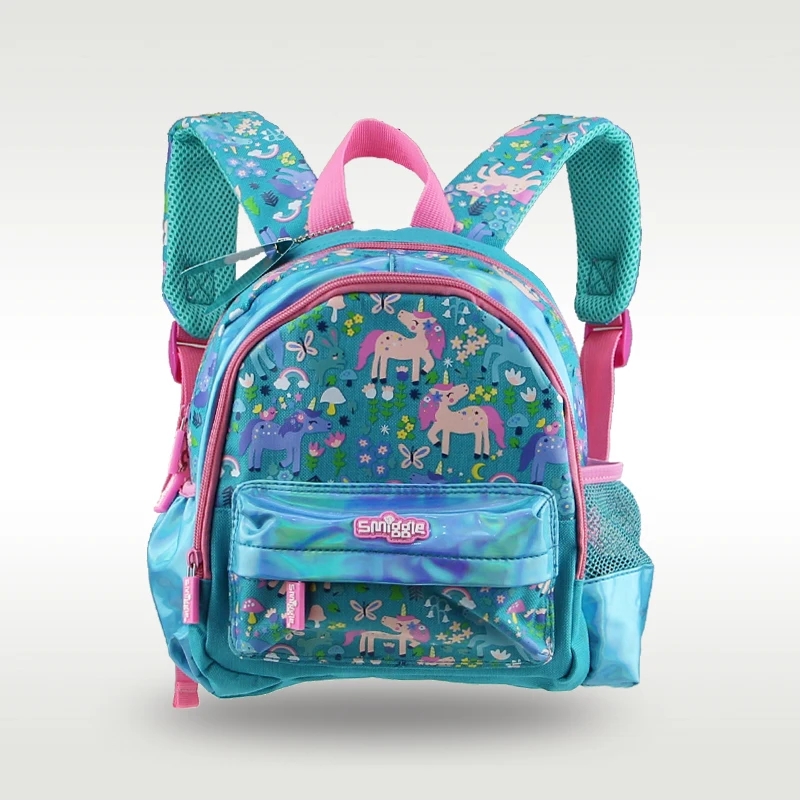 Australia Asli Smiggle Ransel Anak-anak TK Tas Sekolah Perempuan Bahu Bayi Lucu Unicorn 1-3 Tahun 11 Inci Tas Kecil