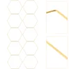 10 Pcs Golden Hexagon DIY Dreamcatcher Hoop Wall Decoration Garland Christmas Metal Hoops Iron Crafts Wire Ring Tinsel 1